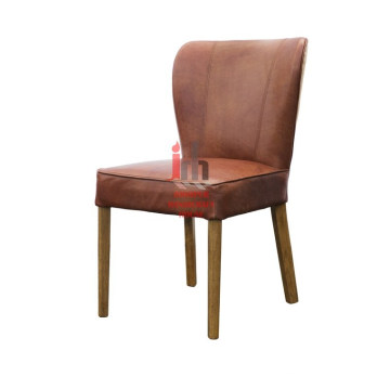 Leather Curved Dining Chair